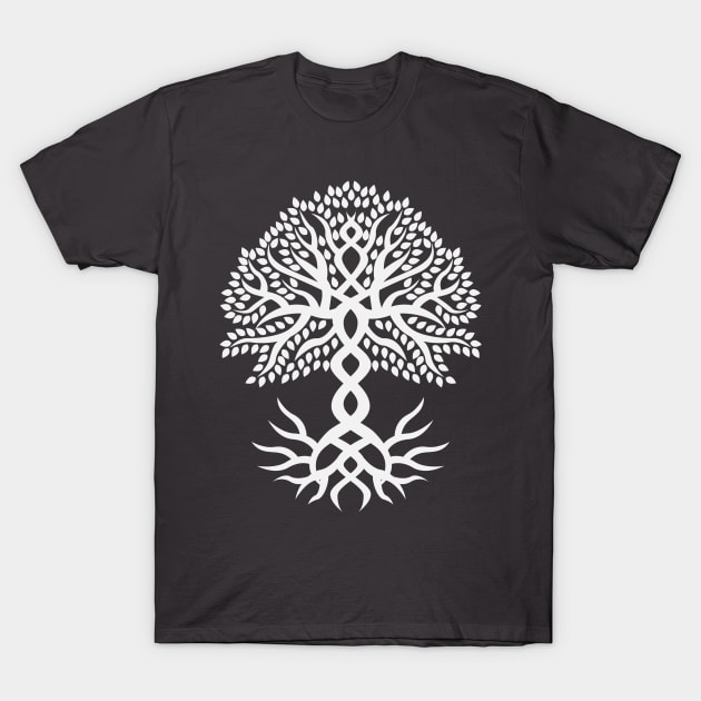 Yggdrasil The Tree of Life White T-Shirt by AshotTshirt